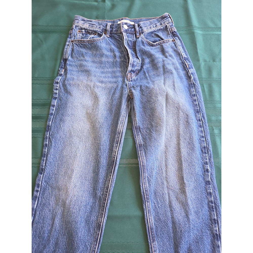 PacSun Ultra High Rise Slim Jeans Medium Wash Button Fly Side Slit Size 26